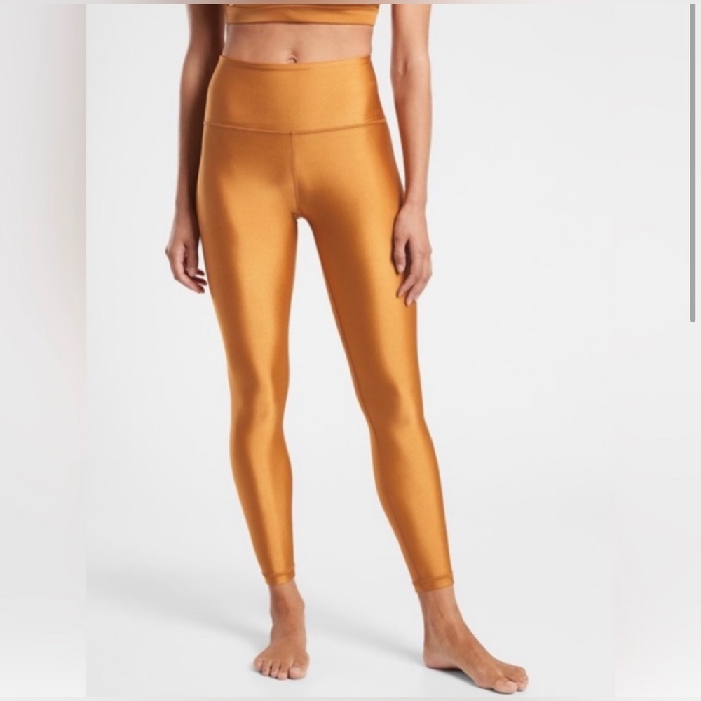 Athleta Elation Shine Tight Size M Color Tuscan Gold
